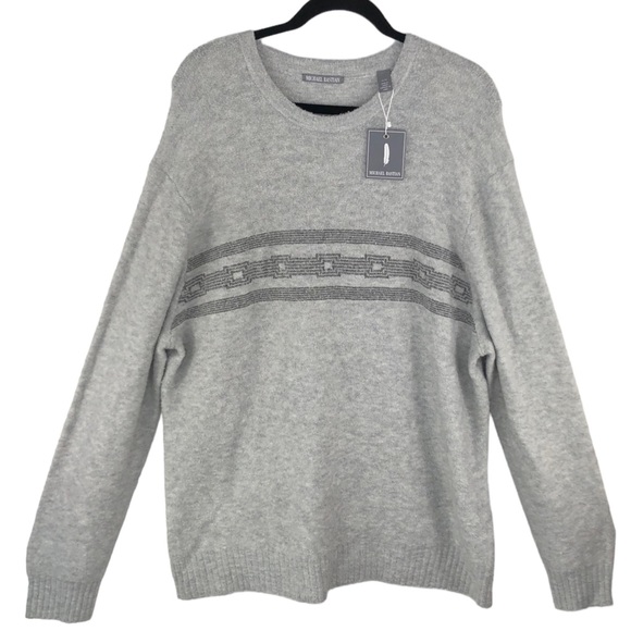 🆕 Michael Bastian Lambswool Blend Gray Sweater - Picture 1 of 6
